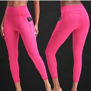 Fabletics PureLuxe NWOT Oasis High Waisted Twist 7/8 Pink Leggings